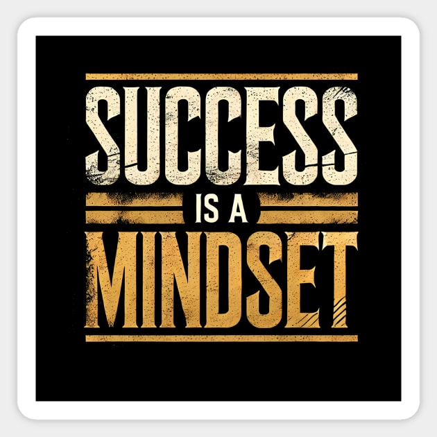 Success is a Mindset, Motivational Quote Sticker by logiamerch